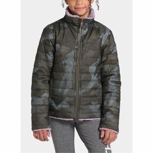 North Face Reversible Mossbud Swirl Jacket Girls Large